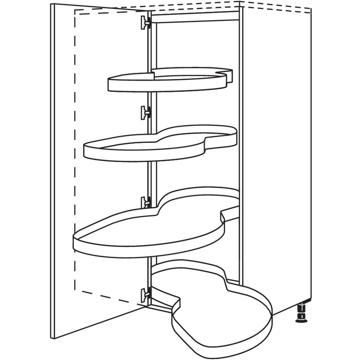 nobilia XL-Eck-Highboard mit Schwenkauszug HESAF100-45-X 37580