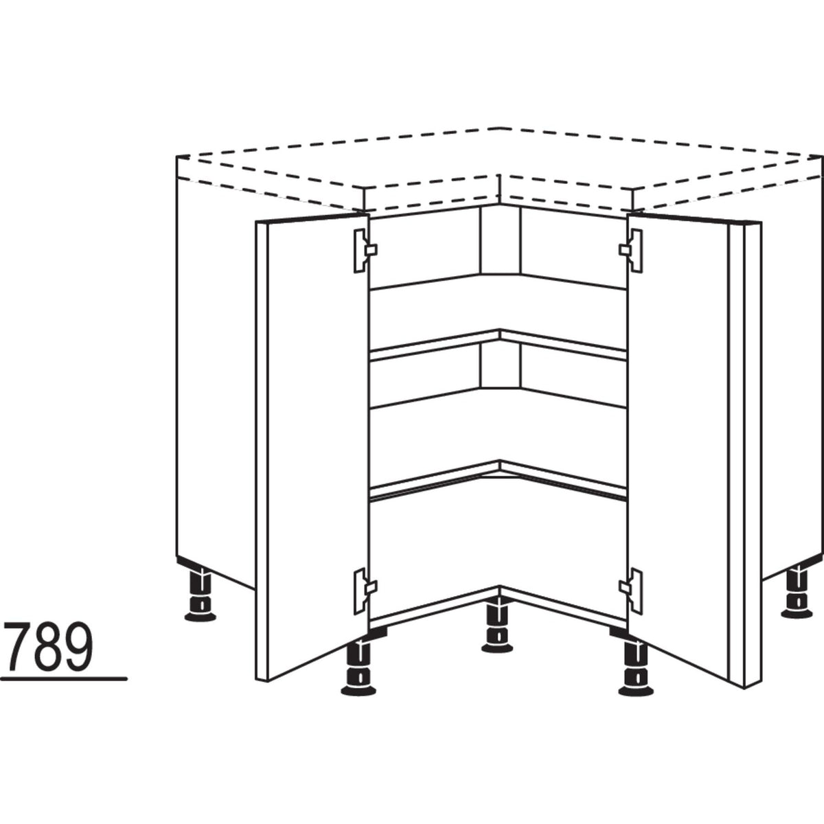 Nobilia XL-Eckschrank UDTE90-X 37293