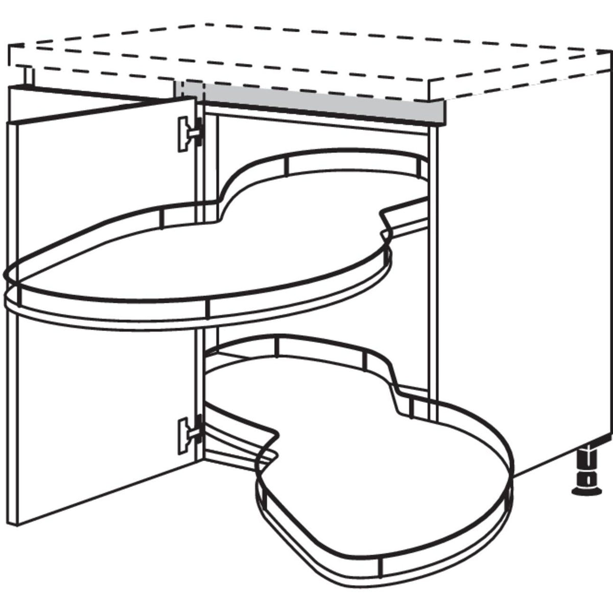 Nobilia XL-Eckschrank mit Schwenkauszug NUESA100-60-X 57192