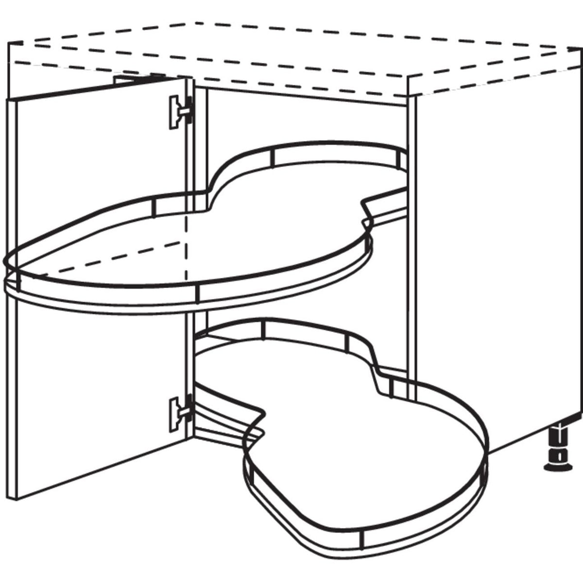 Nobilia XL-Eckschrank mit Schwenkauszug UEVA100-60-X 38192