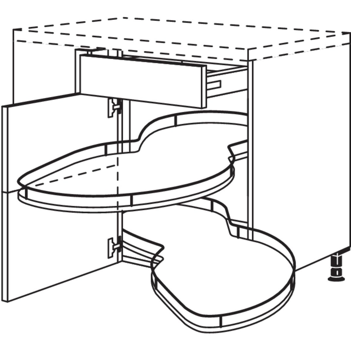 Nobilia XL-Eckschrank mit Schwenkauszug UEVSA100-60-X 32213