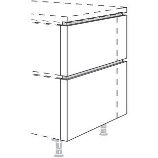 nobilia XL front panel for room designs in split look NUWFRT50-106-X - Touch | 317