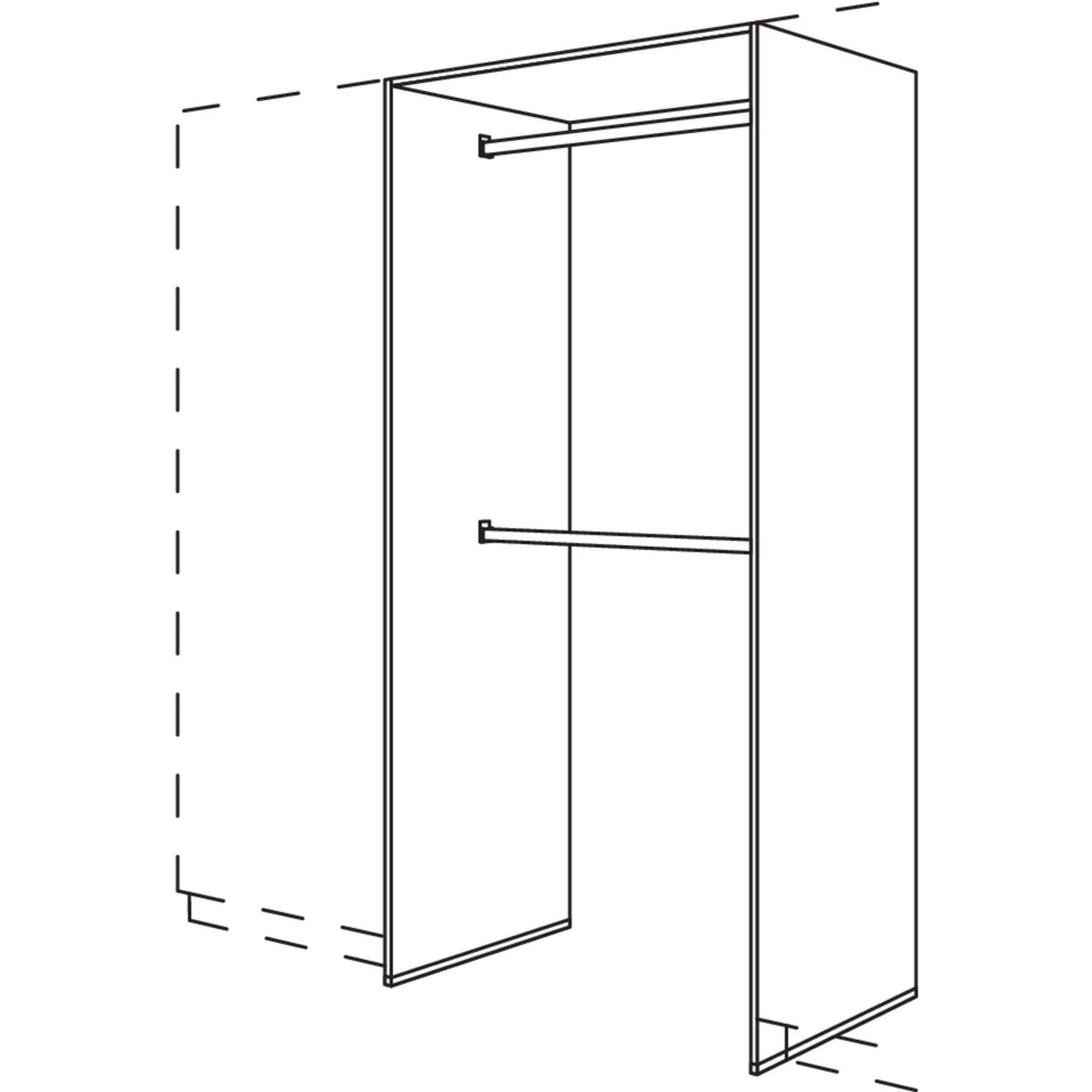 Nobilia XL-Garderoben-Anbauelement HWGA2O100-3X 54288
