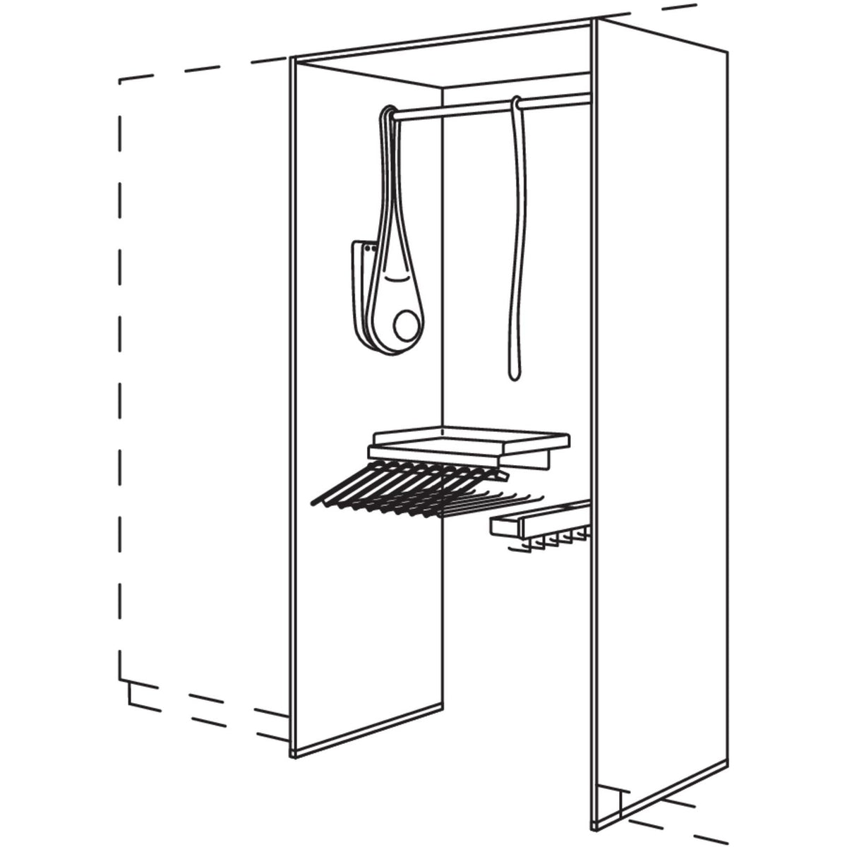 Nobilia XL-Garderoben-Anbauelement HWGALHK100-1X 30302
