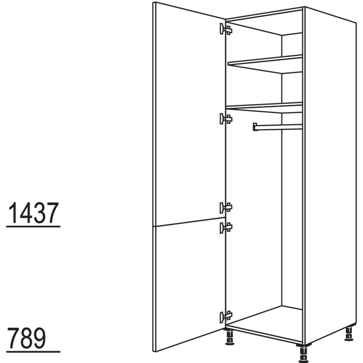 Nobilia XL-Garderobenschrank HDWG40-3X 53278