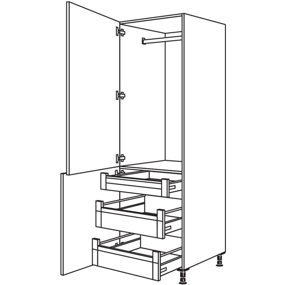 Nobilia XL-Garderobenschrank HDWGIA60-1X 31281