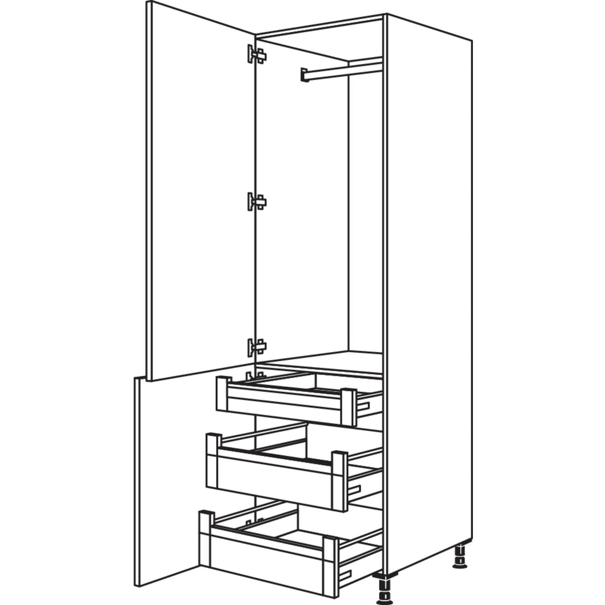 Nobilia XL-Garderobenschrank HDWGIA60-3X 53281