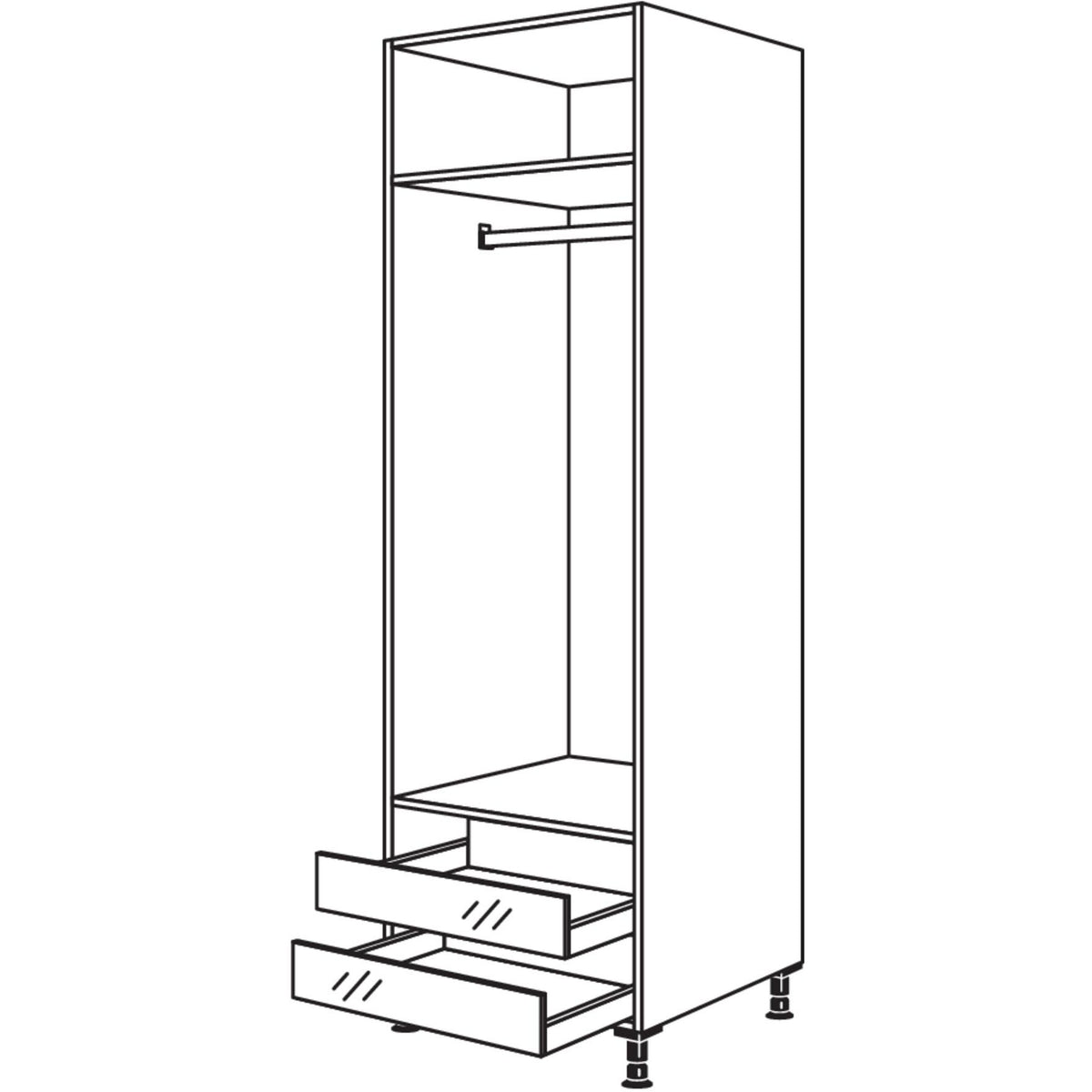 Nobilia XL-Garderobenschrank HWGAO60-2X 42206