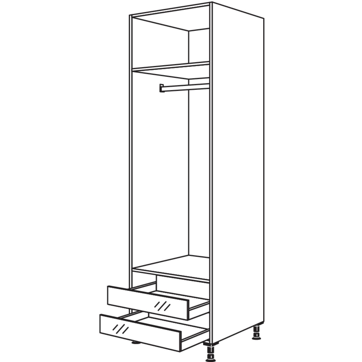 Nobilia XL-Garderobenschrank HWGAO60-3X 52206