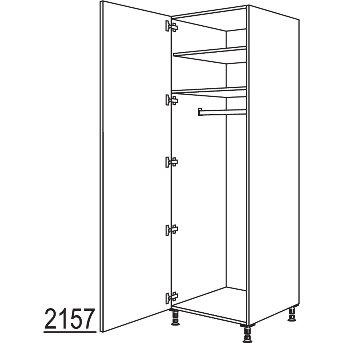 nobilia XL-Garderobenschrank HWGF40-2X 40263