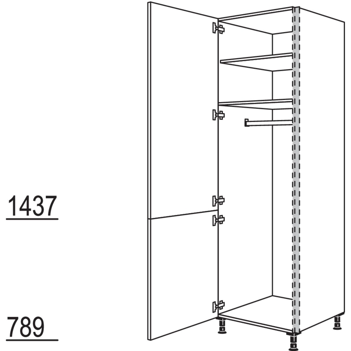 Nobilia XL-Garderobenschrank NHSWG60-3X 56195