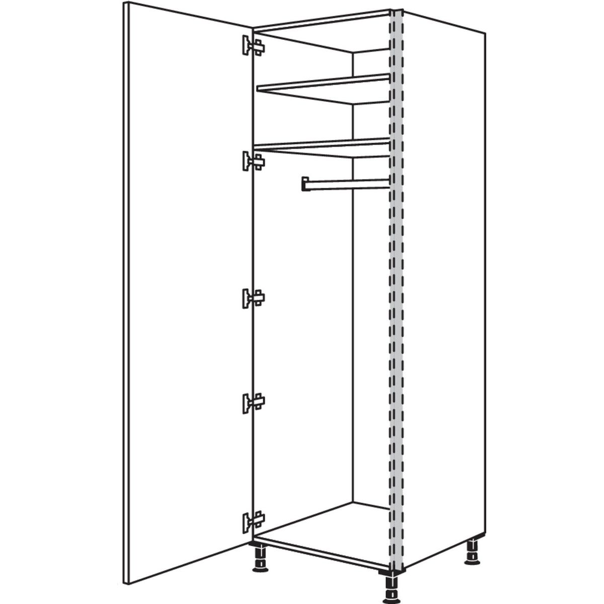 nobilia XL-Garderobenschrank NHSWGF40-1X 34926