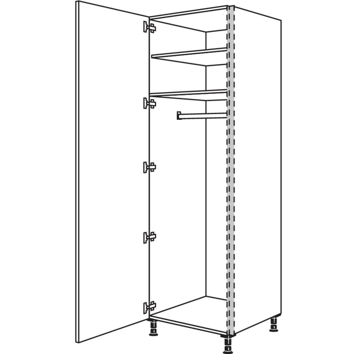 nobilia XL-Garderobenschrank NHSWGF60-2X 45958
