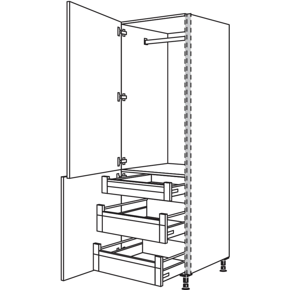 Nobilia XL-Garderobenschrank NHSWGIA40-1X 32194
