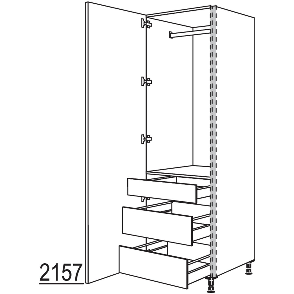 nobilia XL-Garderobenschrank NHSWGIAF60-2X 45960