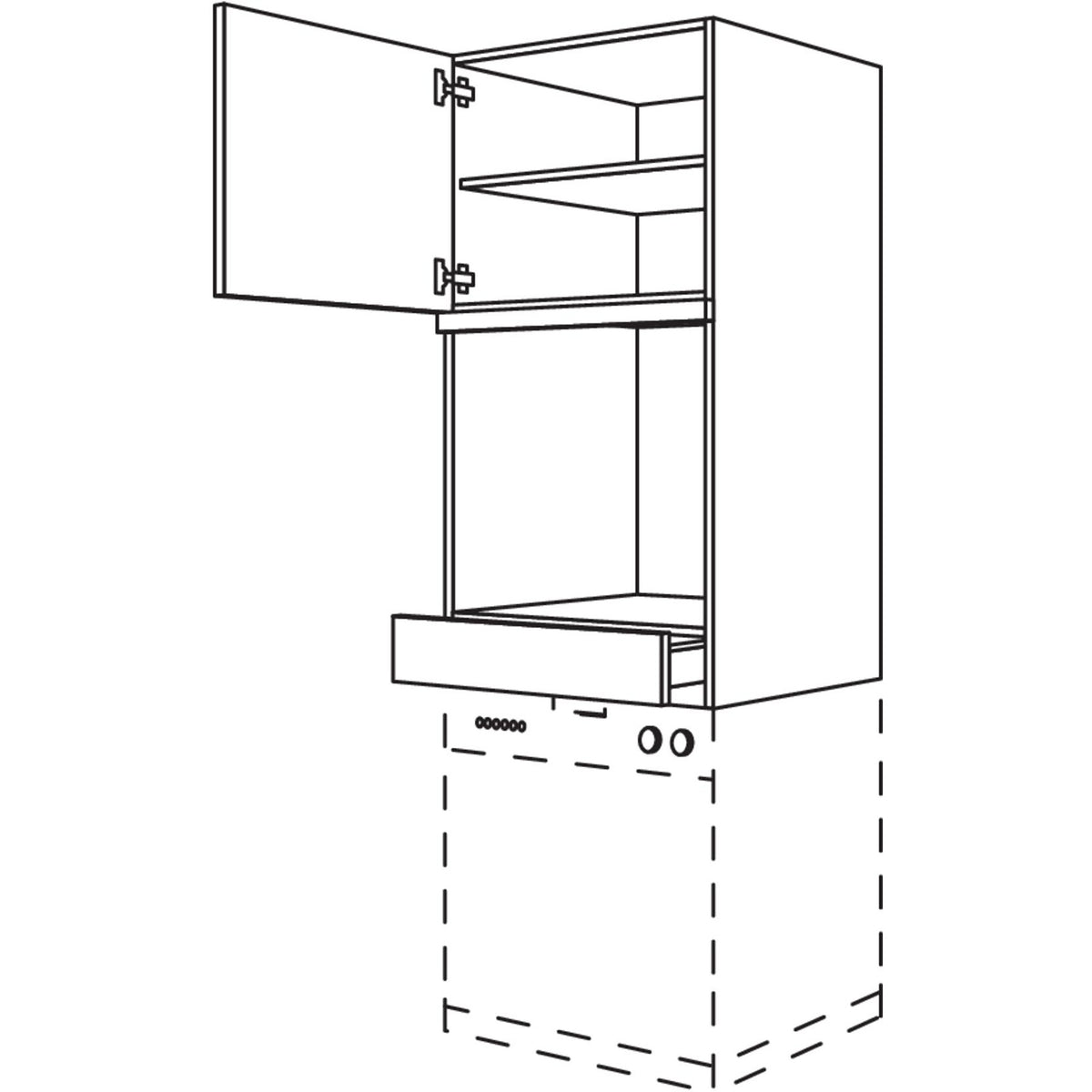 nobilia XL-Geraete-Umbau Backofen - Geschirrspueler GOGSP60-2X 41879