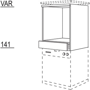 Nobilia XL-Geraete-Umbau Backofen - Geschirrspueler GOGSP60-X 32527