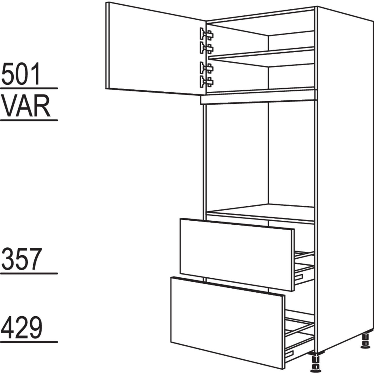 Nobilia XL-Geraete-Umbau Backofen GDAO2A76-1X 30803