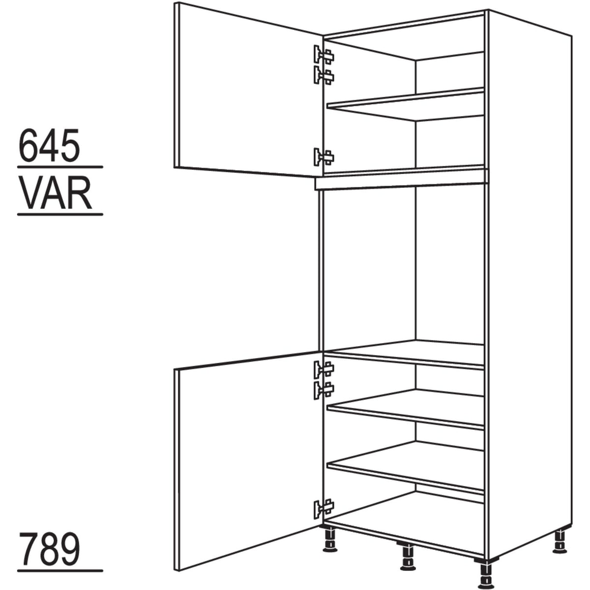 Nobilia XL-Geraete-Umbau Backofen GDAO76-3X 51806