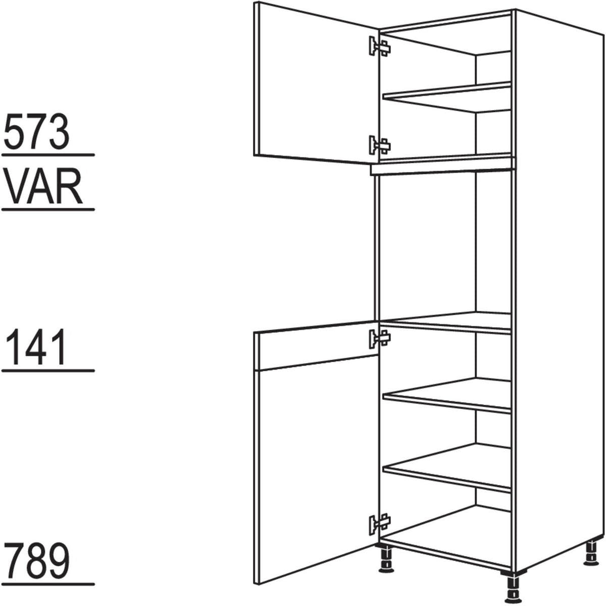 Nobilia XL-Geraete-Umbau Backofen GDO-2X 41705