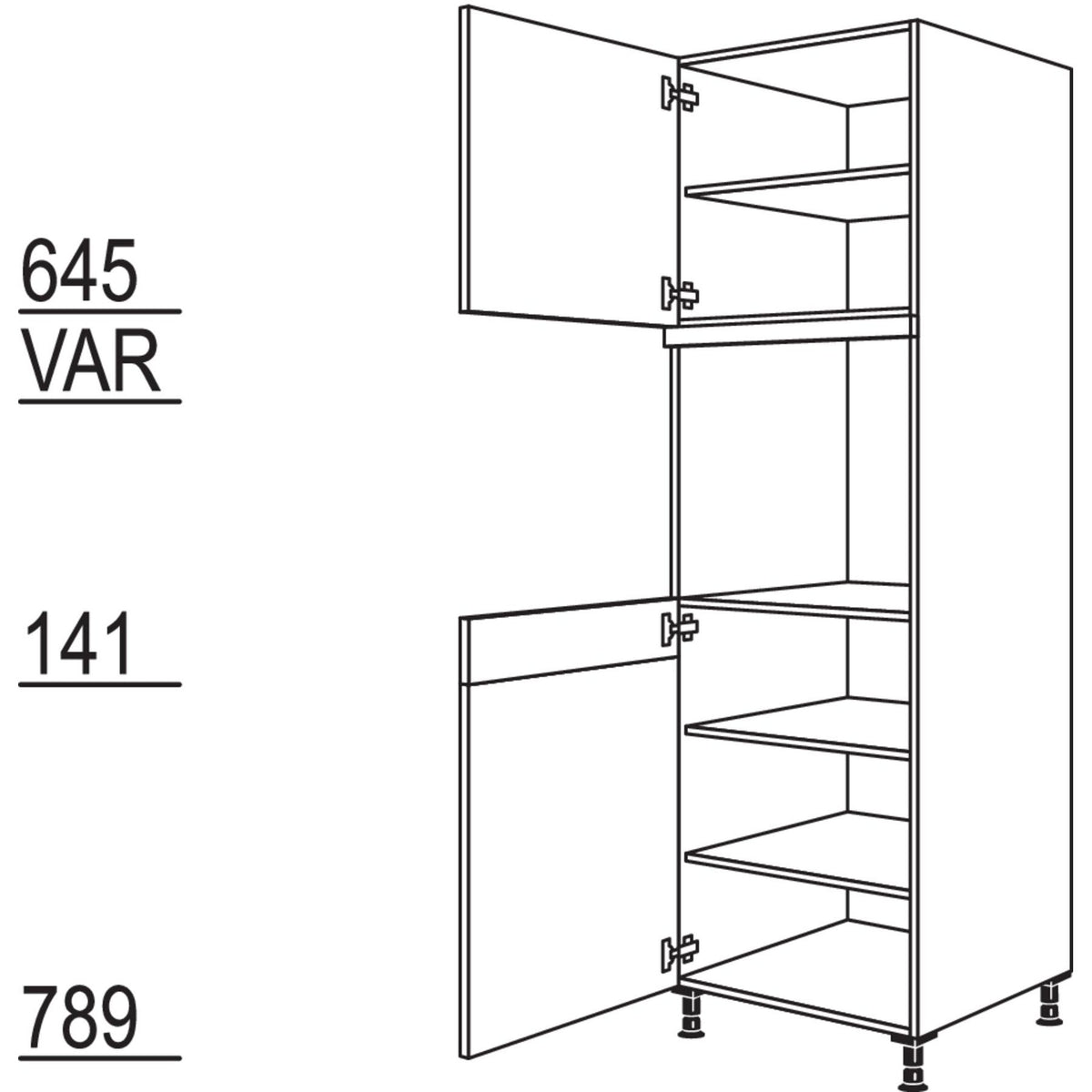 Nobilia XL-Geraete-Umbau Backofen GDO-3X 52705