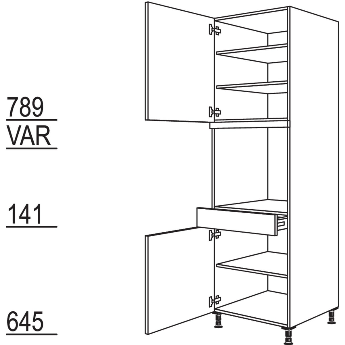Nobilia XL-Geraete-Umbau Backofen GOS-3X 52706