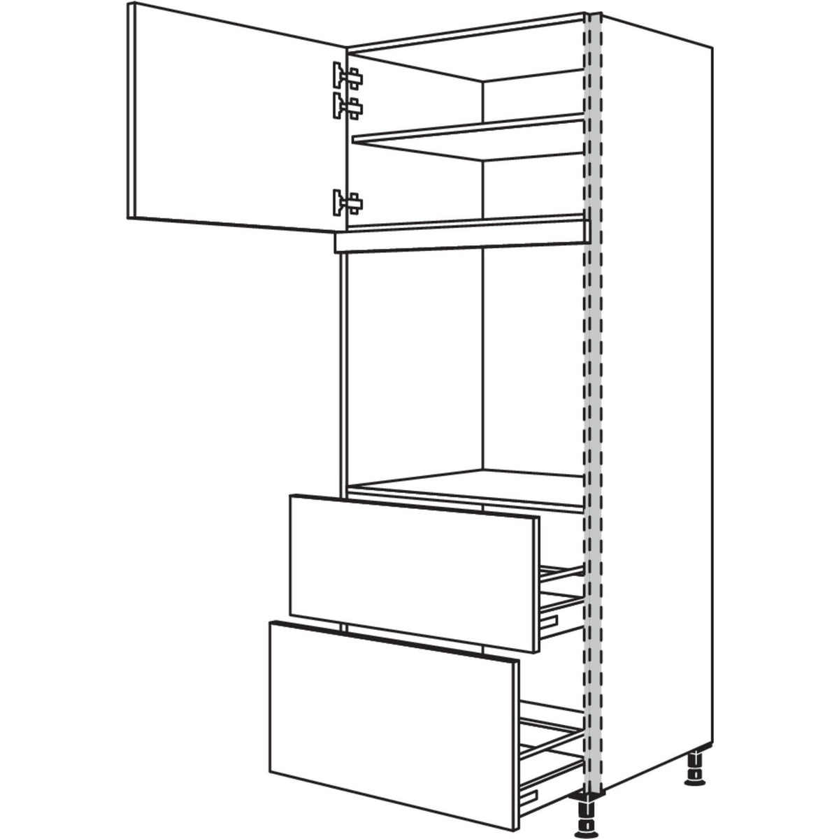 Nobilia XL-Geraete-Umbau Backofen NGSDAO2A76-2X 45968