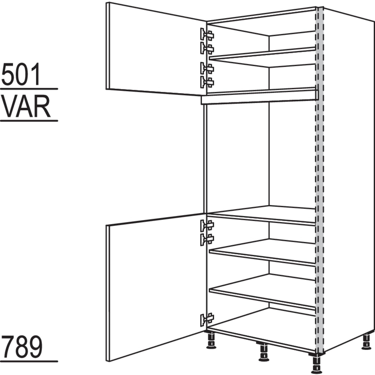 Nobilia XL-Geraete-Umbau Backofen NGSDAO76-1X 31964