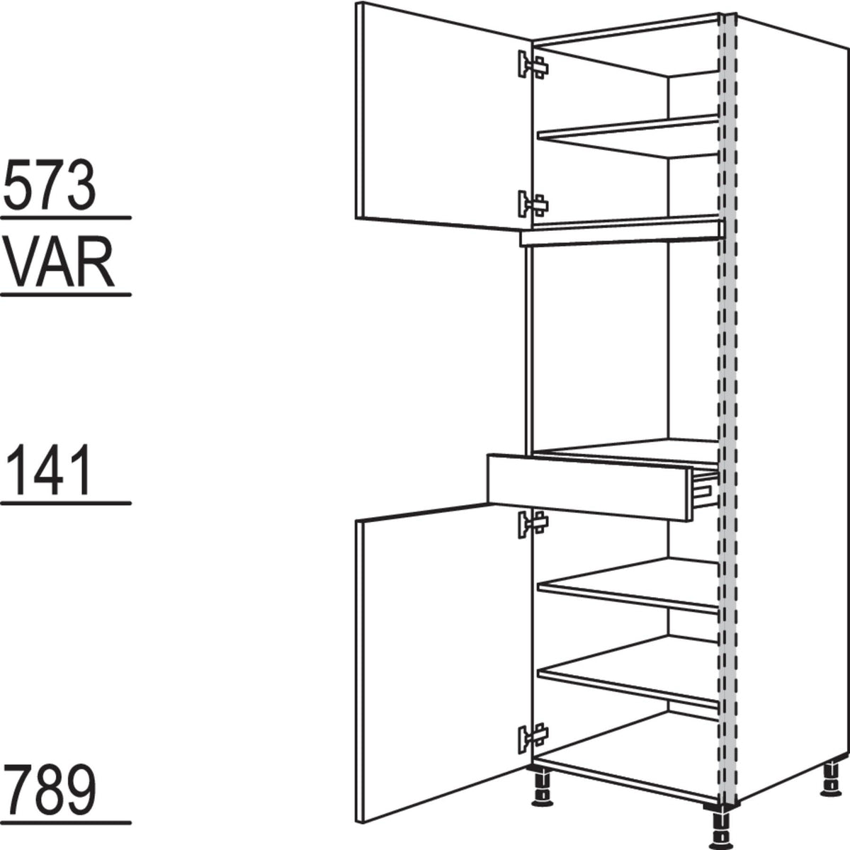 Nobilia XL-Geraete-Umbau Backofen NGSOS-2X 45930