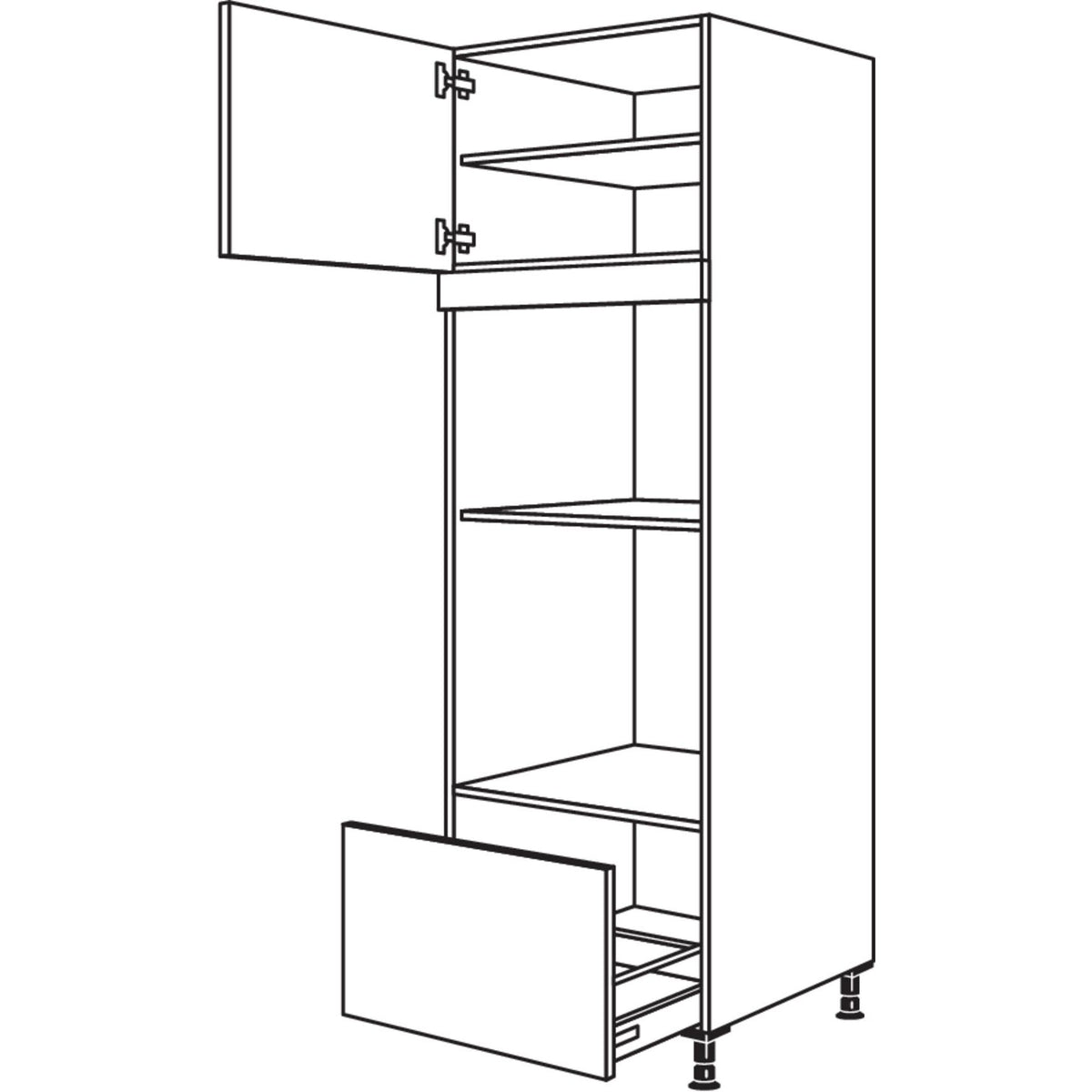Nobilia XL-Geraete-Umbau Backofen und Dampfgarer - Kompaktgeraet GDDKOA-1X 33716