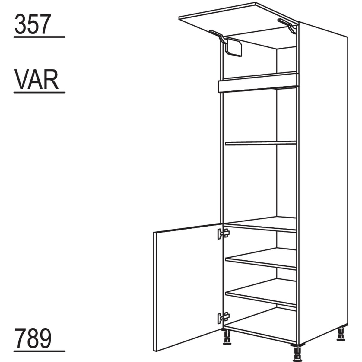 Nobilia XL-Geraete-Umbau Backofen und Mikrowelle GDMO-3X 52711