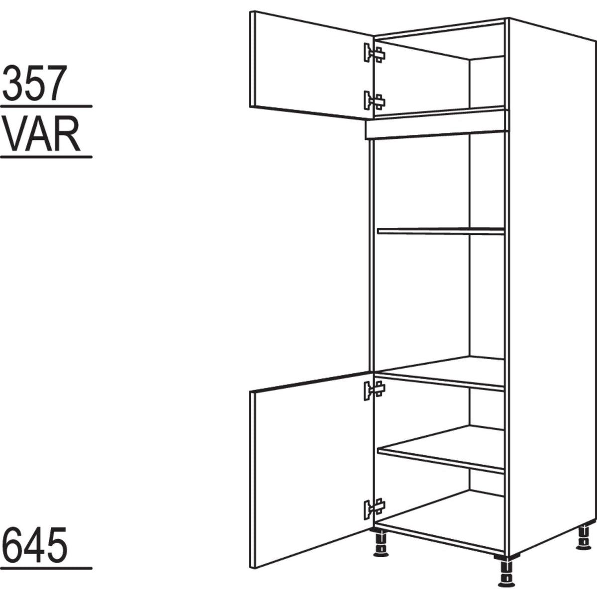 Nobilia XL-Geraete-Umbau Backofen und Mikrowelle GMO-1X 33737