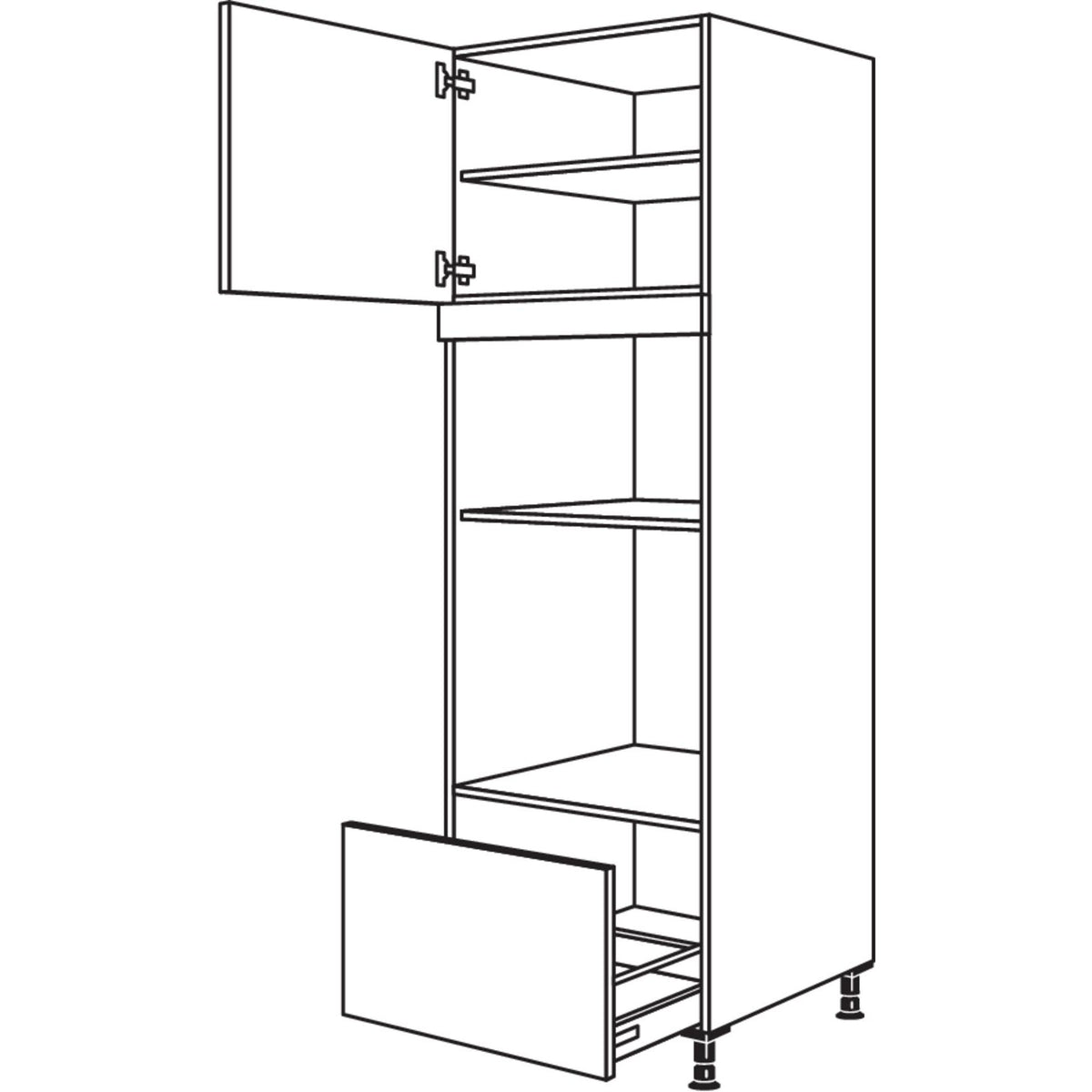 Nobilia XL-Geraete-Umbau Backofen und Mikrowelle GMOA-1X 33715