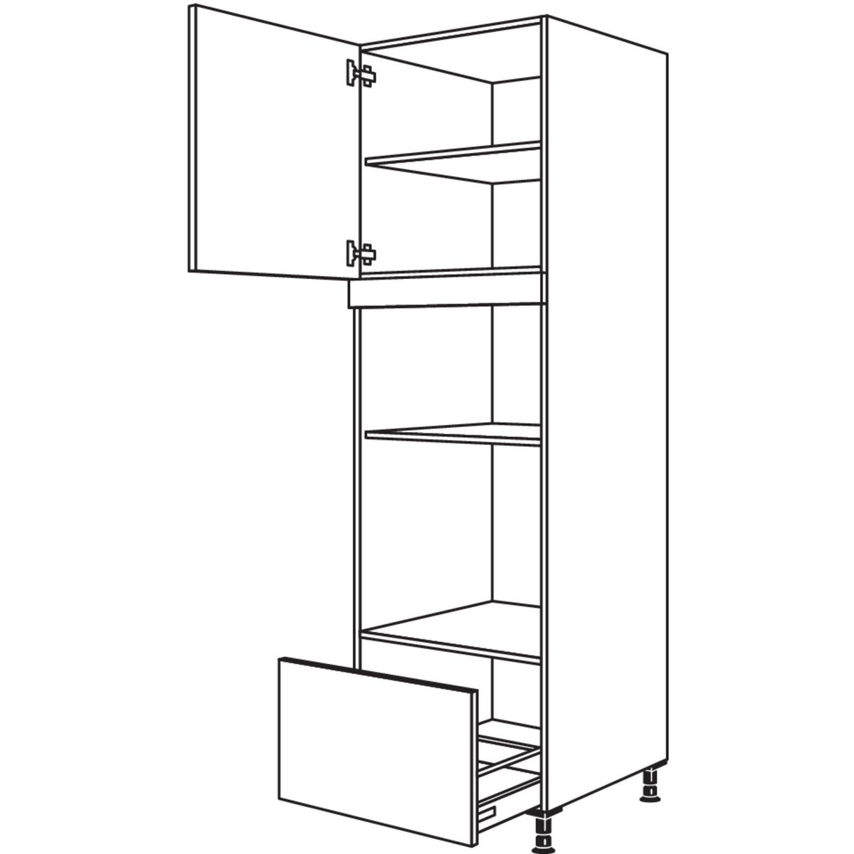 Nobilia XL-Geraete-Umbau Backofen und Mikrowelle GMOA-3X 52715