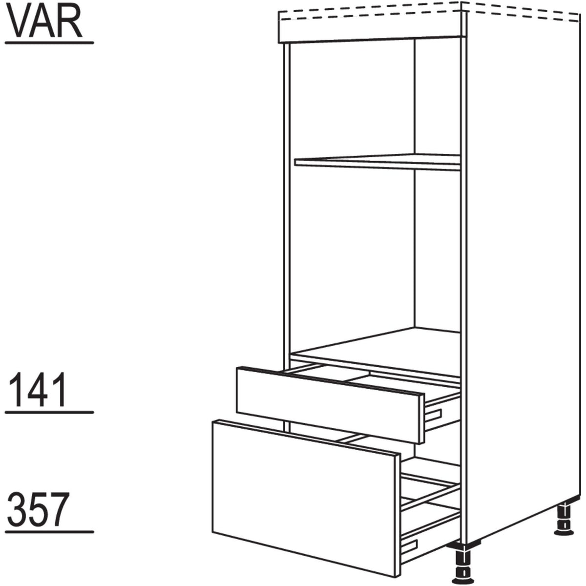 Nobilia XL-Geraete-Umbau Backofen und Mikrowelle GMOSA-X 33767
