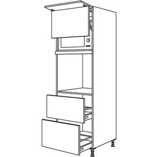 nobilia XL-apparatuur-ombouw oven en magnetron met lifdeur GDLO2A-1X 60 cm - Look | 099
