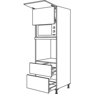 nobilia XL-reconstrucción de electrodomésticos horno y microondas con puerta elevable GLO2A-1X 60 cm - Look | 099