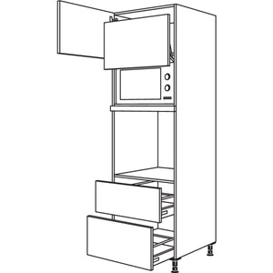Nobilia XL-Geraete-Umbau Backofen und Mikrowelle mit Lifttuer GLO2A-2X 41726