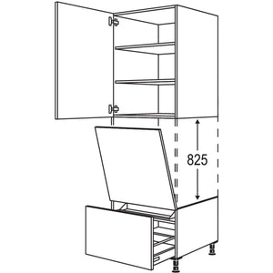 Nobilia XL-Geraete-Umbau Geschirrspueler geeignet fuer Nischenhoehe- 825 mm - GDGSP60-1X 34876