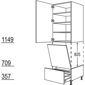 Nobilia XL-Geraete-Umbau Geschirrspueler geeignet fuer Nischenhoehe- 825 mm - GGSP60-3X 51813