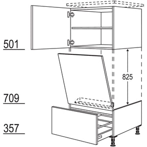 Nobilia XL-Geraete-Umbau Geschirrspueler geeignet fuer Nischenhoehe- 825 mm - GGSP60-X 32536