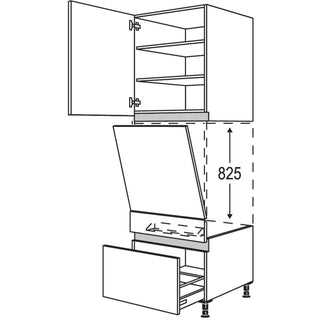 nobilia XL-Geräte-Umbau Geschirrspüler geeignet für Nischenhöhe: 825 mm / NGGSP60-2X 60 cm - Natura | 157