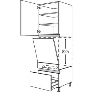 Nobilia XL-Geraete-Umbau Geschirrspueler geeignet fuer Nischenhoehe- 825 mm - NGGSP60-3X 52330