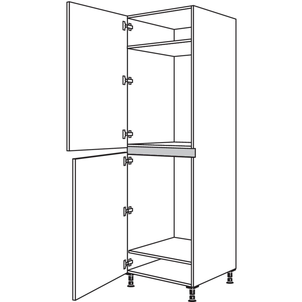 Nobilia XL-Geraete-Umbau Kuehl- und Gefrierautomat NG88-88-3X 51335