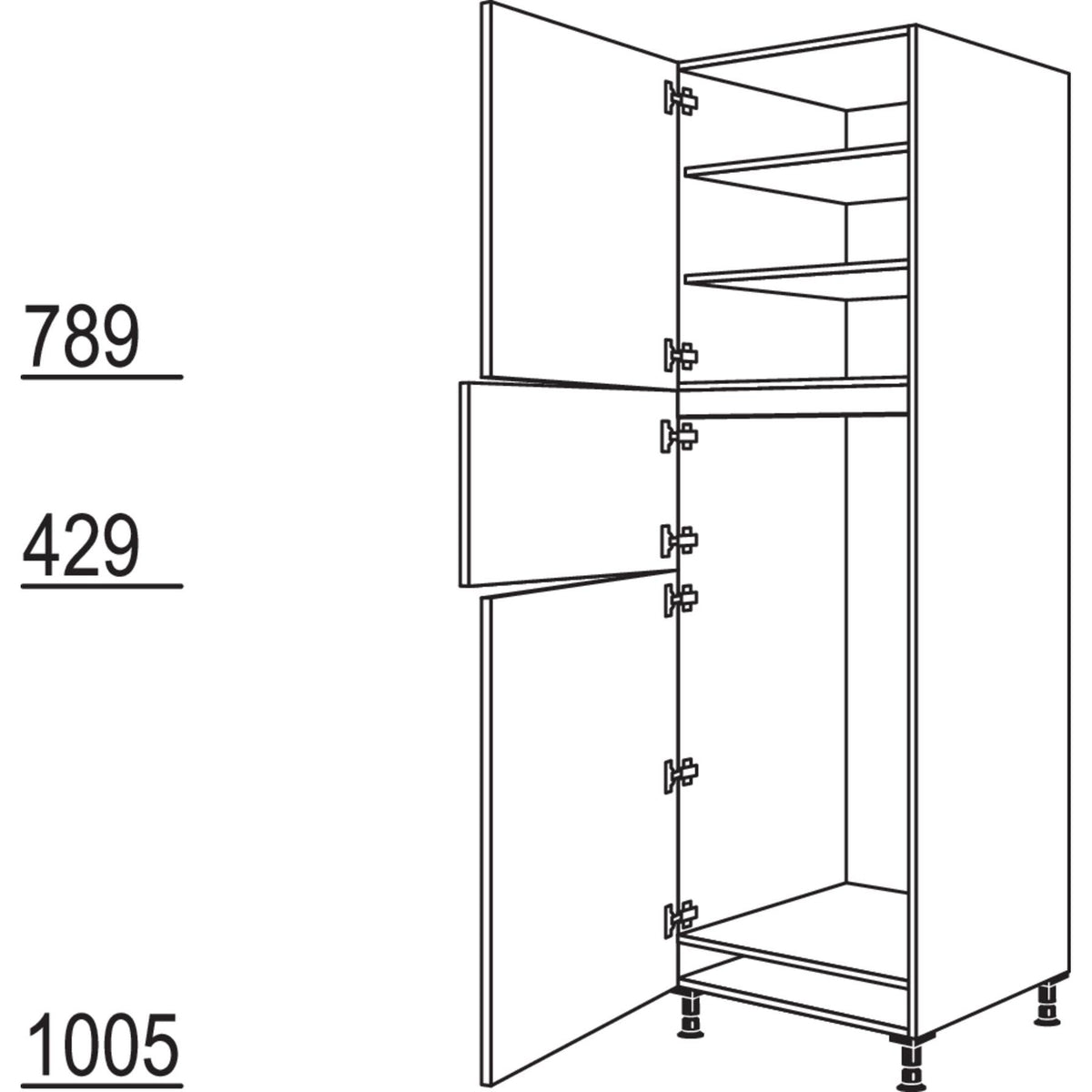 Nobilia XL-Geraete-Umbau Kuehl-Gefrierautomat G123G-3X 53863