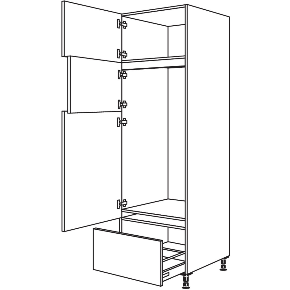 Nobilia XL-Geraete-Umbau Kuehl-Gefrierautomat G123GA-2X 42864