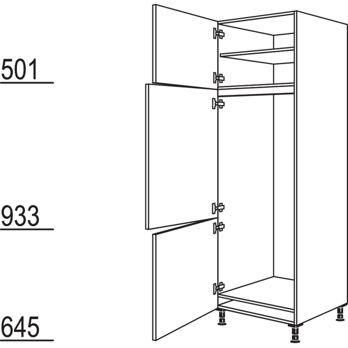 Nobilia XL-Geraete-Umbau Kuehl-Gefrierautomat G145-1X 30868