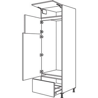nobilia Meuble d’encastrement XL pour appareil réfrigérateur-congélateur G145A-3X 60 cm - Look | 099