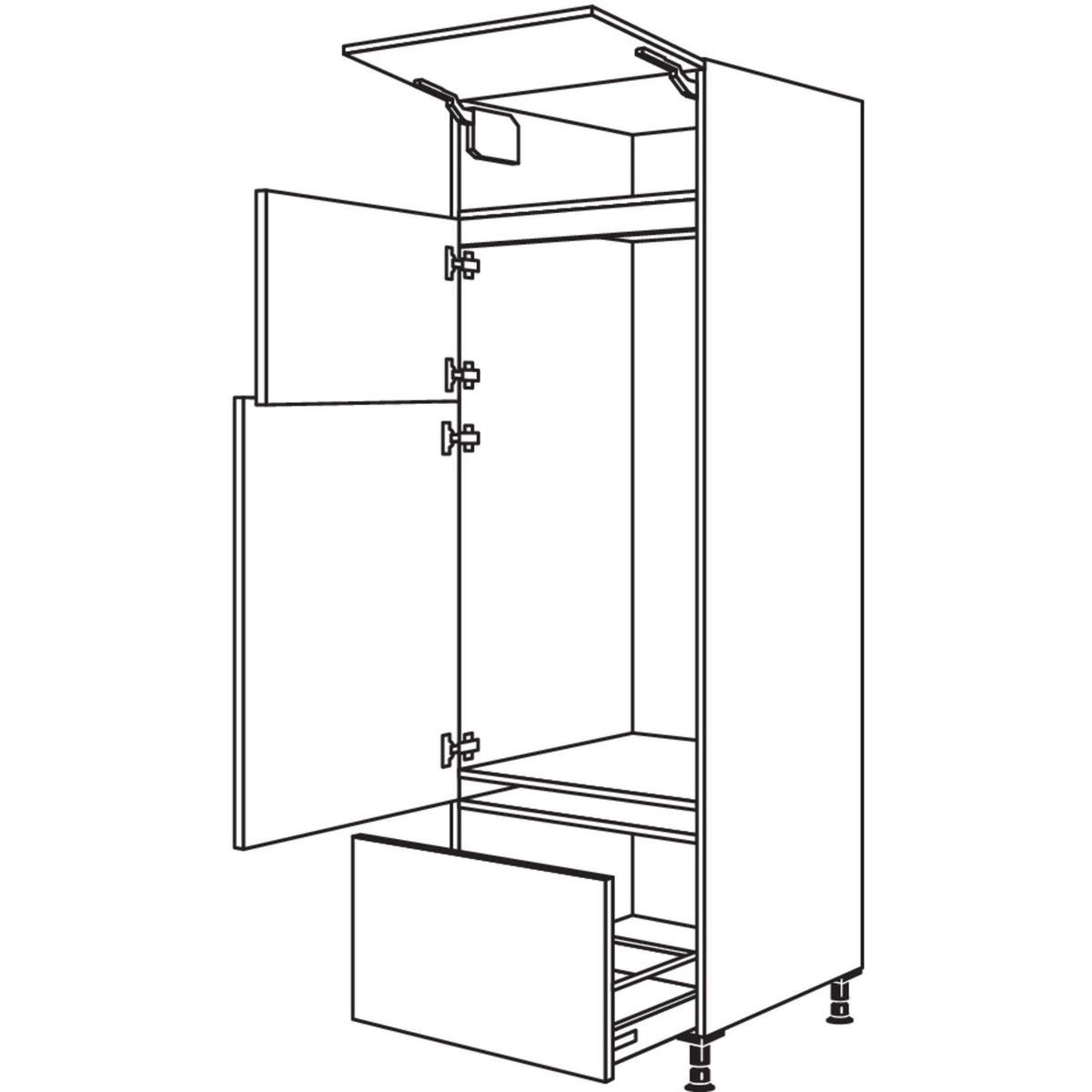 Nobilia XL-Geraete-Umbau Kuehl-Gefrierautomat GD123GA-1X 30865