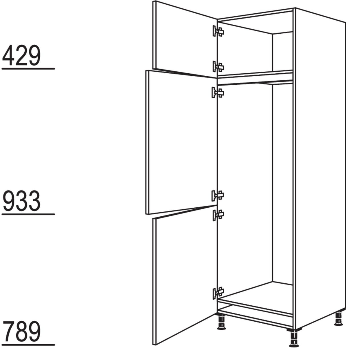 Nobilia XL-Geraete-Umbau Kuehl-Gefrierautomat GD145-2X 41869
